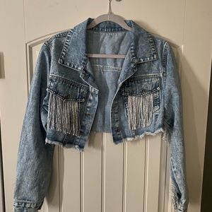 Crop Fringe Jean Jacket Nashville
